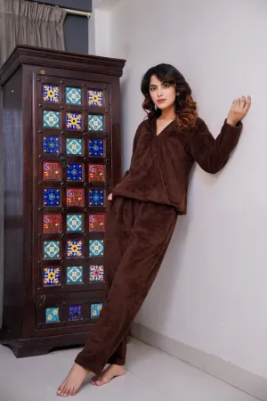 Brown Super Soft Woollen Adjustable Wrap Set