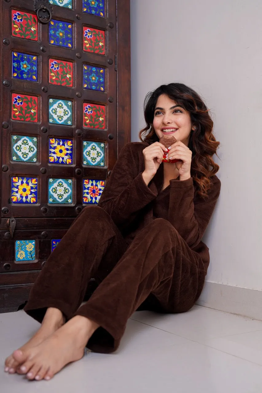Brown Super Soft Woollen Adjustable Wrap Set