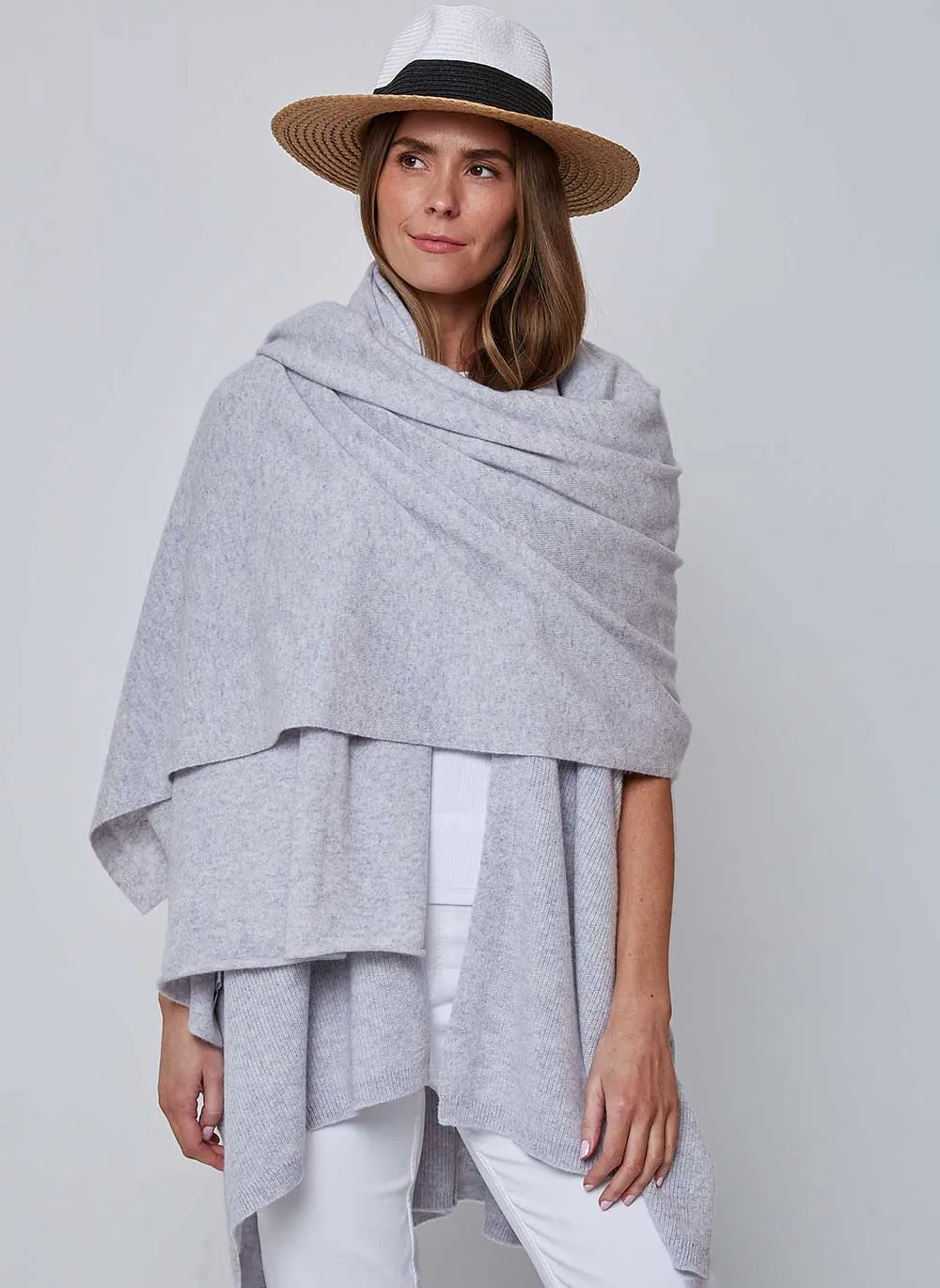 Cashmere Travel Wrap - Glass Grey