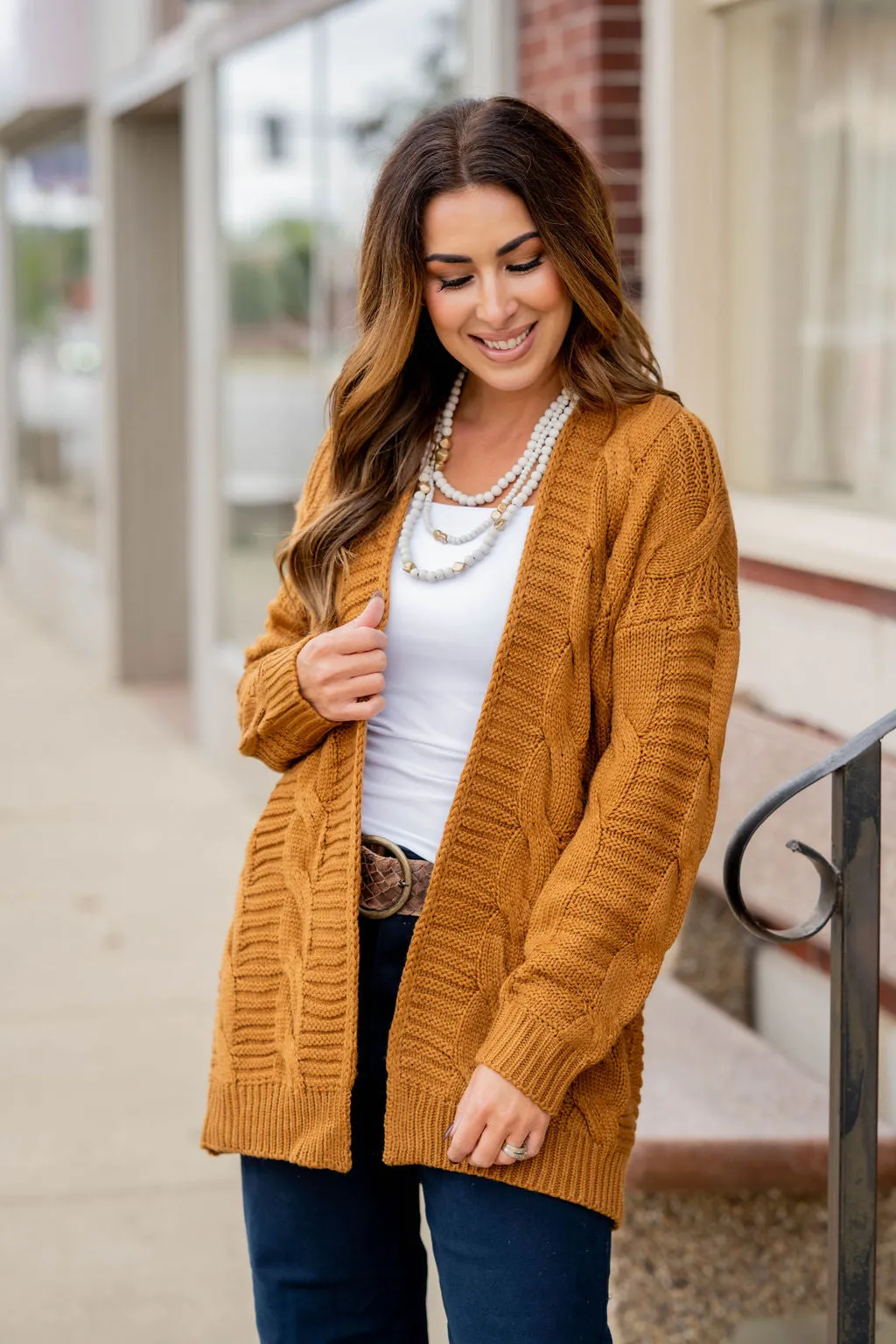 Chunky Cable Knit Cardigan