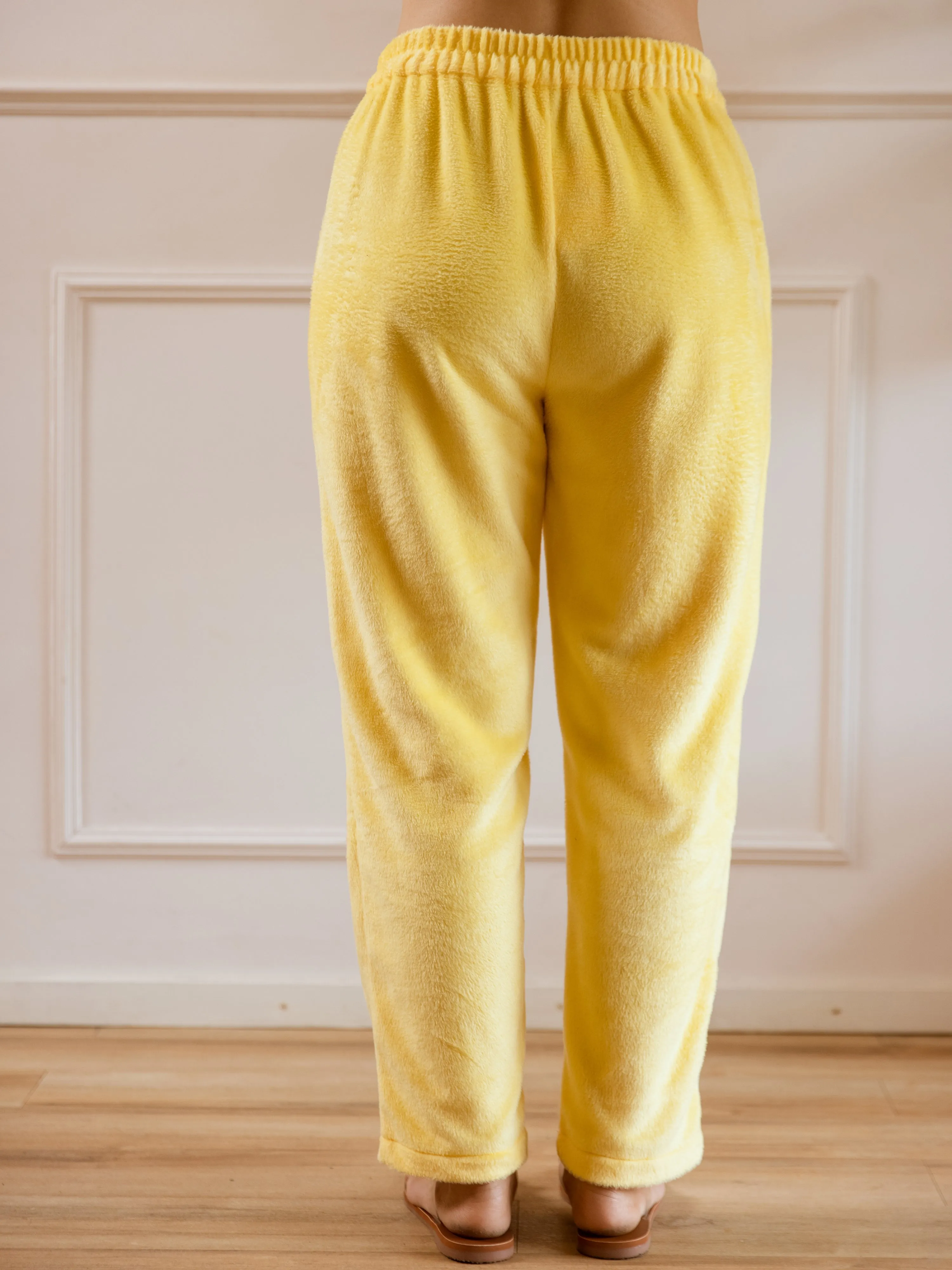 Cross Neck Super Soft Yellow Woollen Set