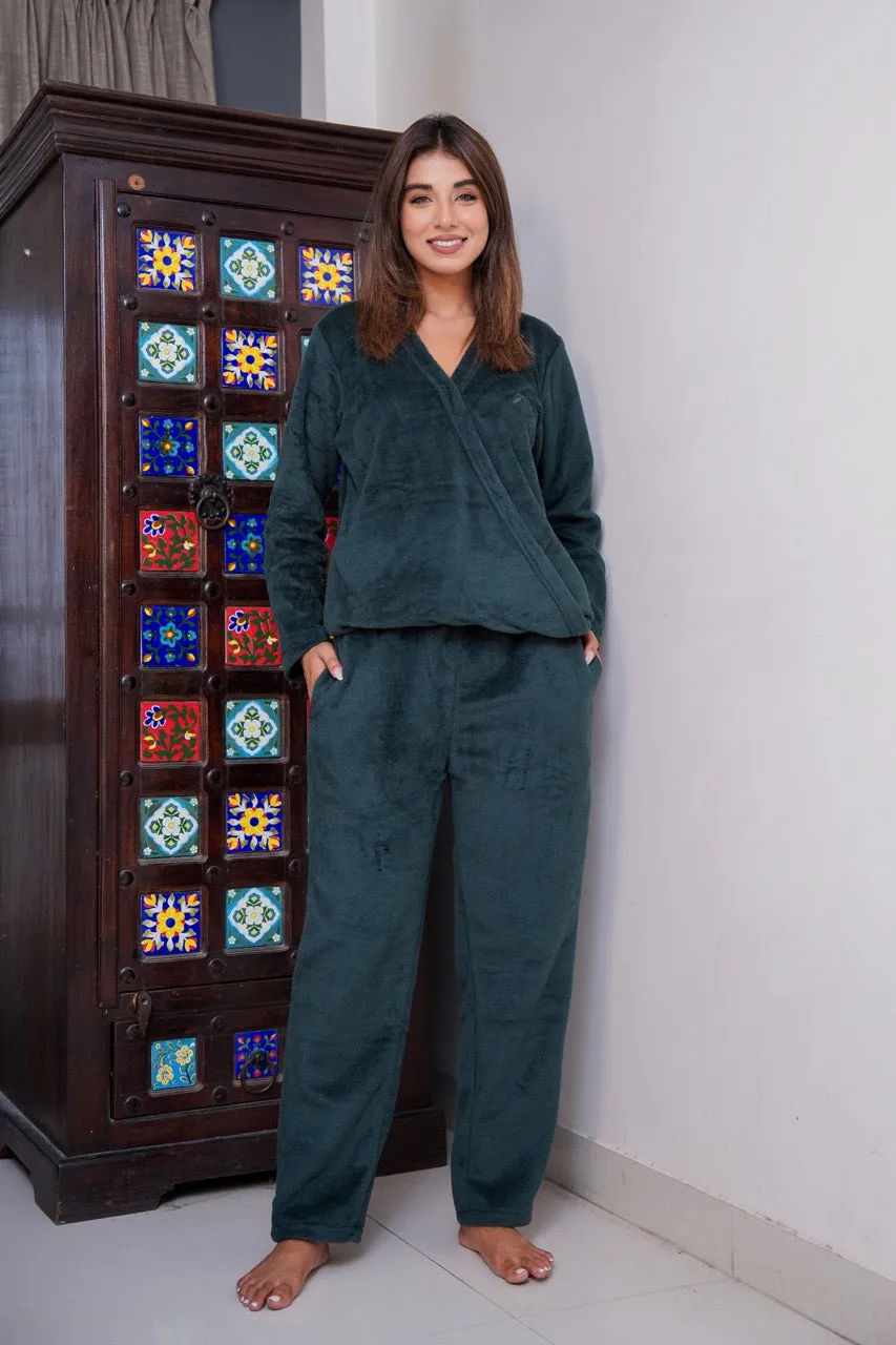 Emerald Super Soft Woollen Adjustable Wrap Set