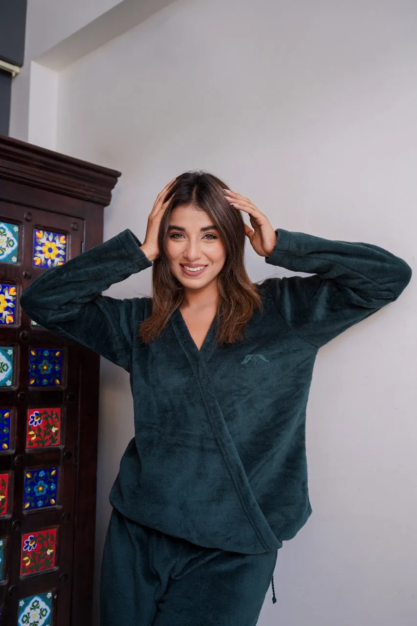 Emerald Super Soft Woollen Adjustable Wrap Set