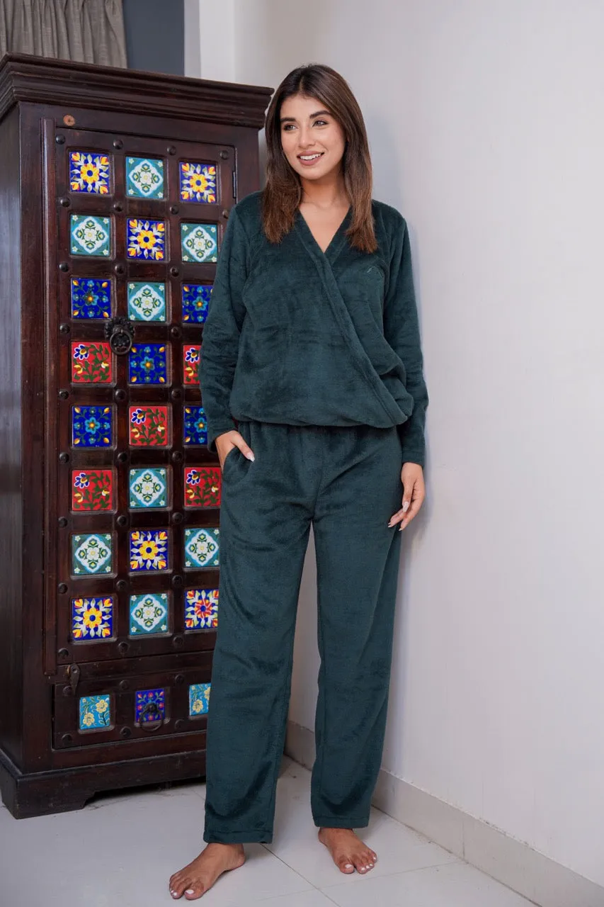 Emerald Super Soft Woollen Adjustable Wrap Set