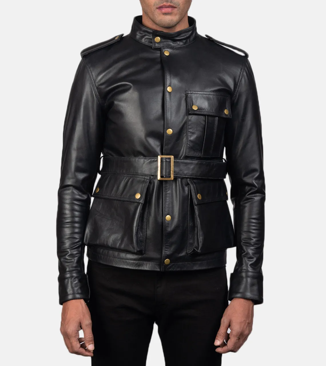 Hauspuff Black Men's Leather Jacket
