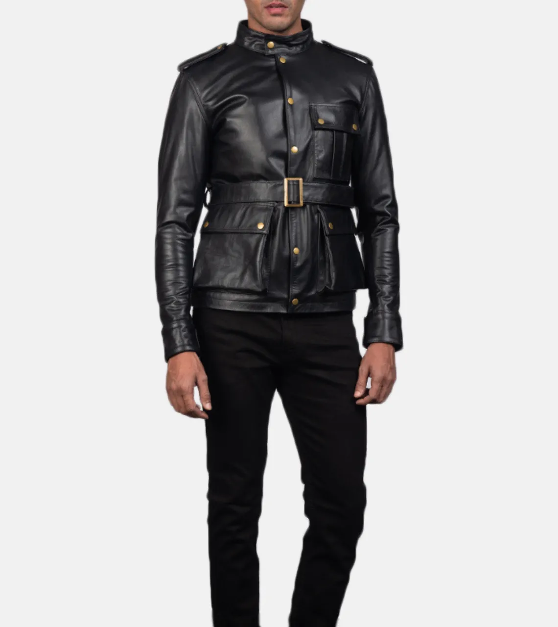 Hauspuff Black Men's Leather Jacket