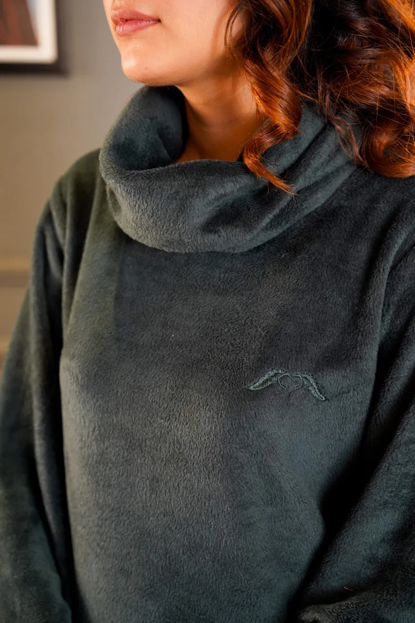High Neck Super Soft Emerald Woollen Set