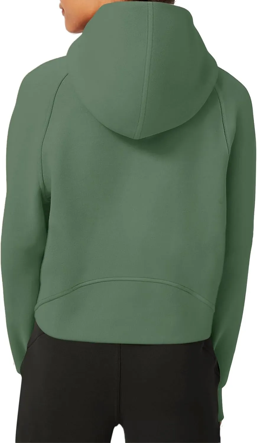 LASLULU Womens Fleece Hoodies Pullover 1/2 Zip Up Sweatshirts Long Sleeve Sweater Workout Jacket Fall Outfits 2024 Thumb Hole