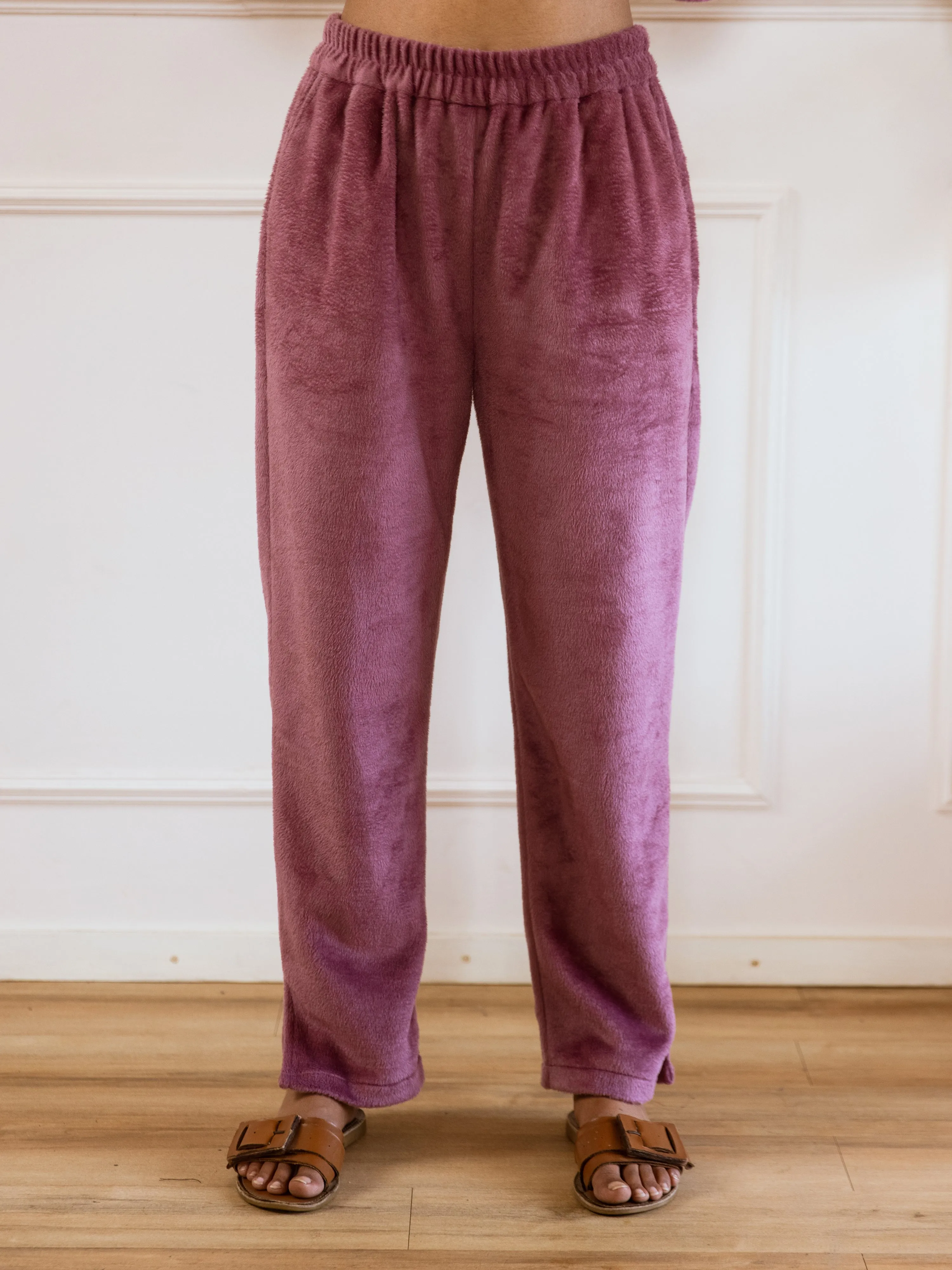 Purple Super Soft Woollen Collar Set