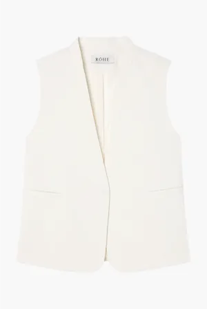 SLEEVELESS WOOL-BLEND BLAZER