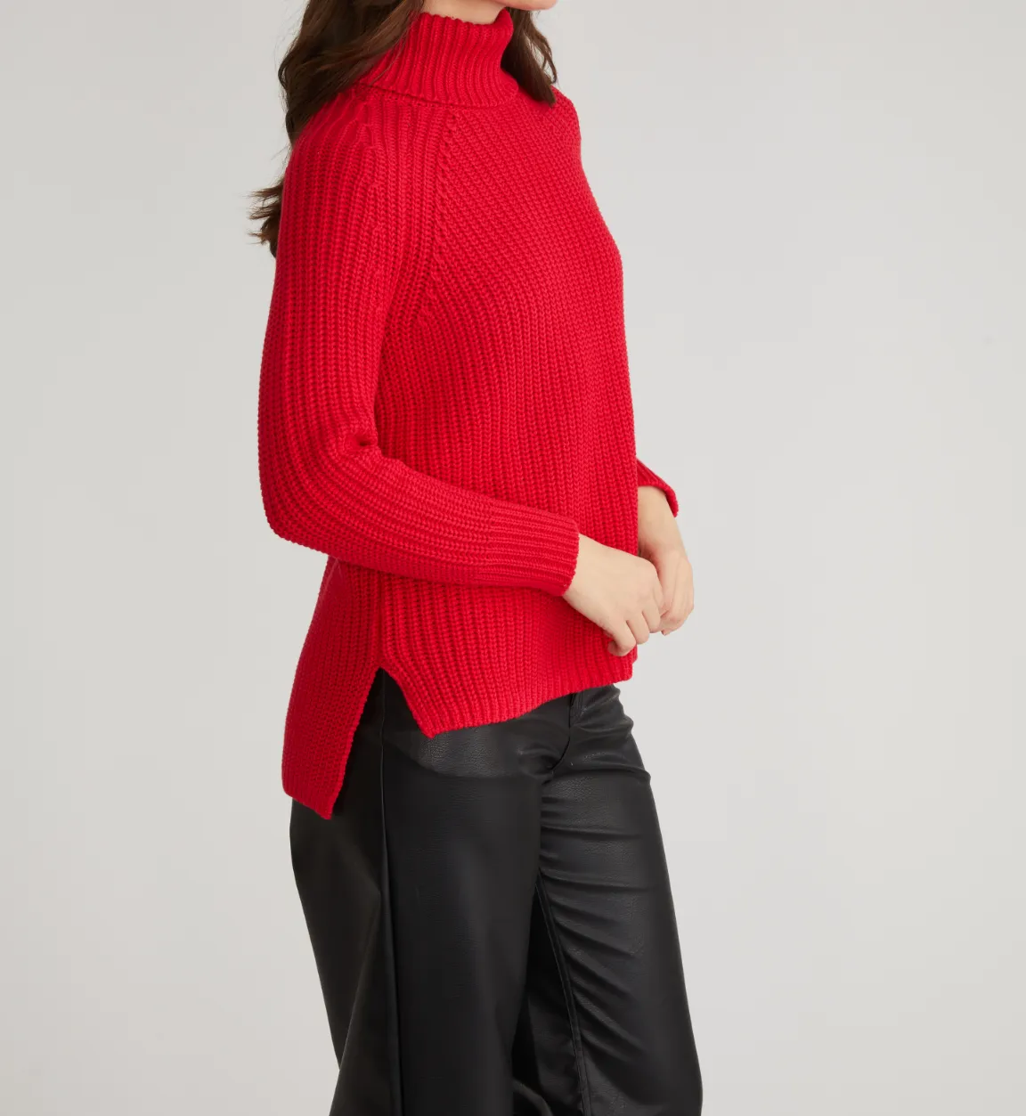 STELLA MOCK NECK PULLOVER SWEATER