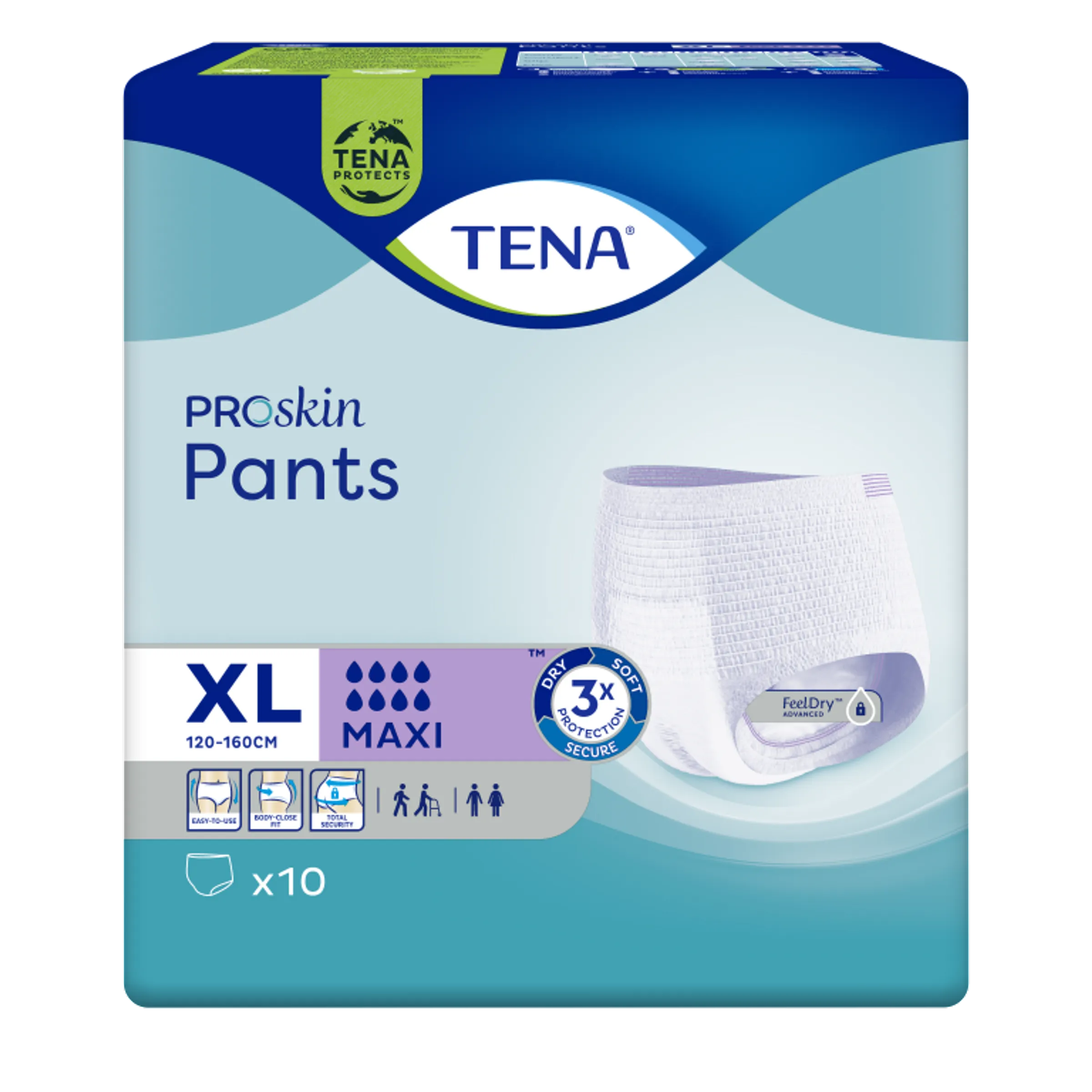 Tena ProSkin Pants Maxi XL 10 | Maximale Bescherming & Comfort | Dag & Nacht