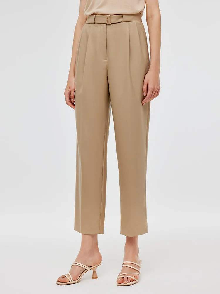 Worsted Wool Ankle Length Women Pants